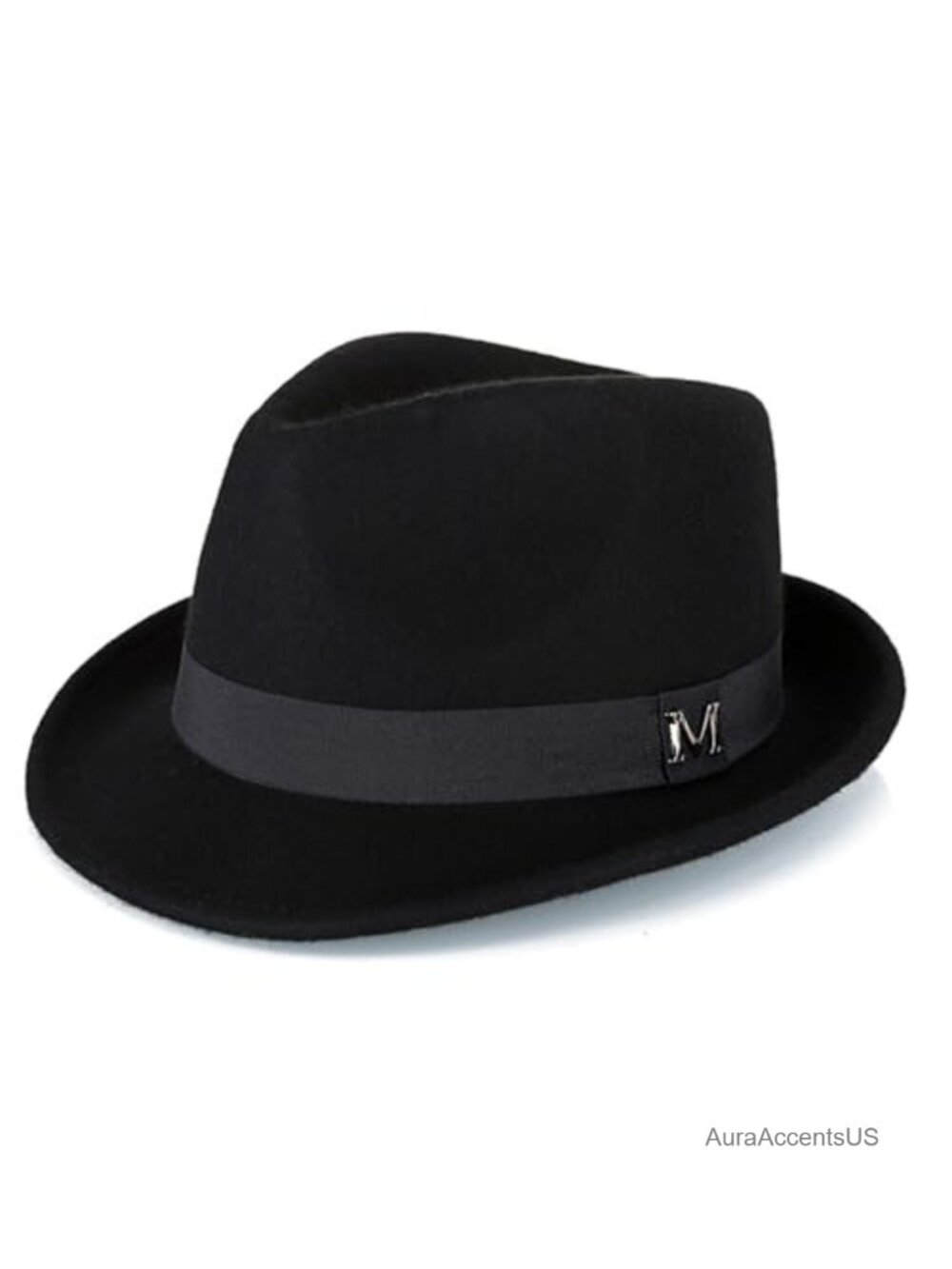 100% Wool Felt Panama Fedora Hat Short Brim Unisex Adjustable